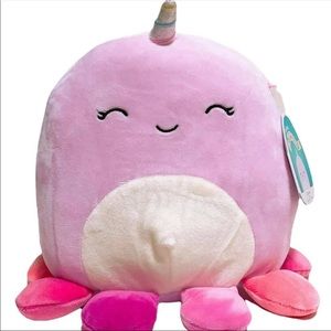 Squishmallows Davina Pink Octopus 12" Octicorn Unicorn Plush Sealife Sleepy Eye